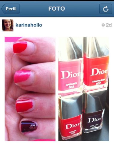 ... e das minhas estrepolias testando a nova coleção de Dior!